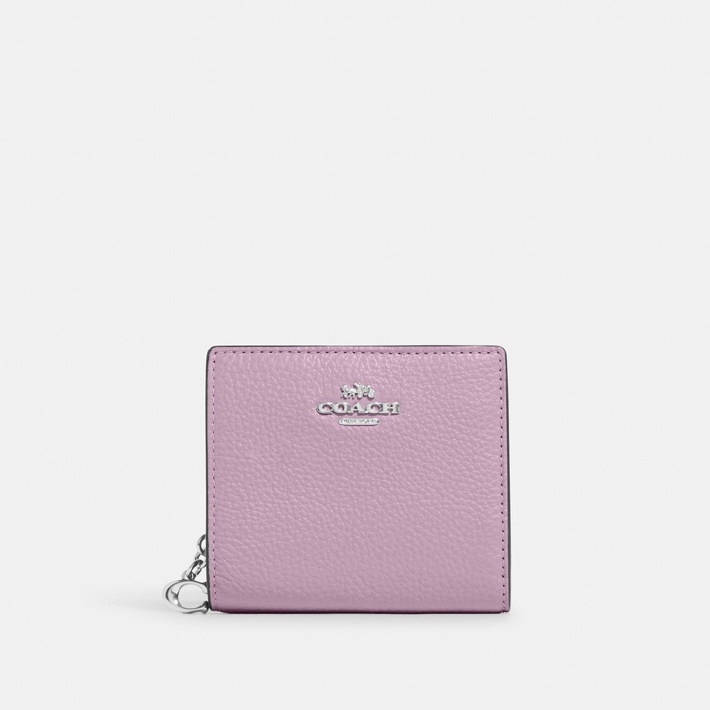 NWT Coach Outlet Snap Wallet. Beautiful Ice Purple leather with silver hardware.
